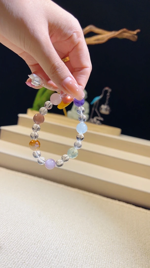 水晶手串快乐星球款