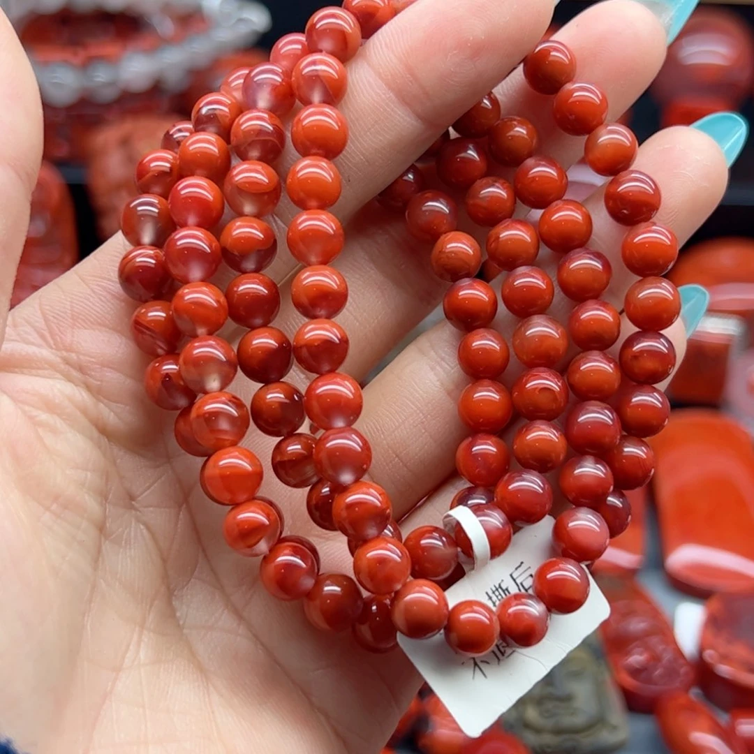 南红玛瑙配饰未镶嵌6.8mm