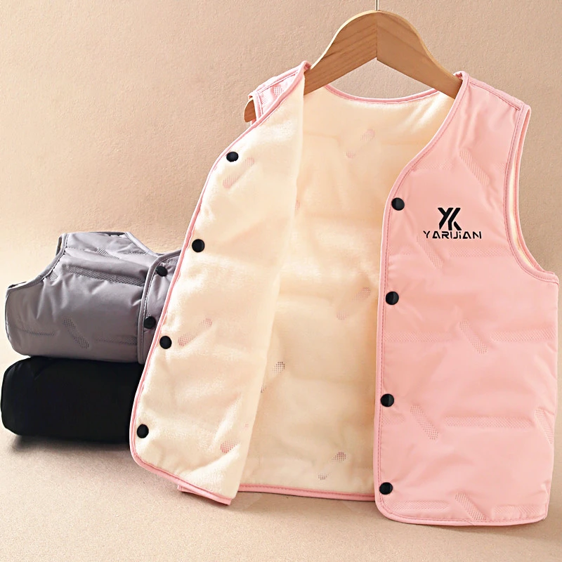 儿童棉马甲加绒款男女童宝宝秋冬外穿内搭坎肩