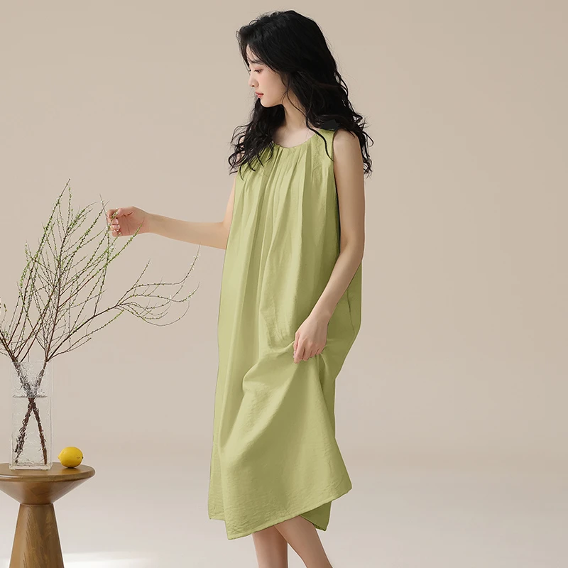 夏季睡衣女吊带裙云朵棉短袖吊带睡裙少女带胸垫薄款大码家居服夏
