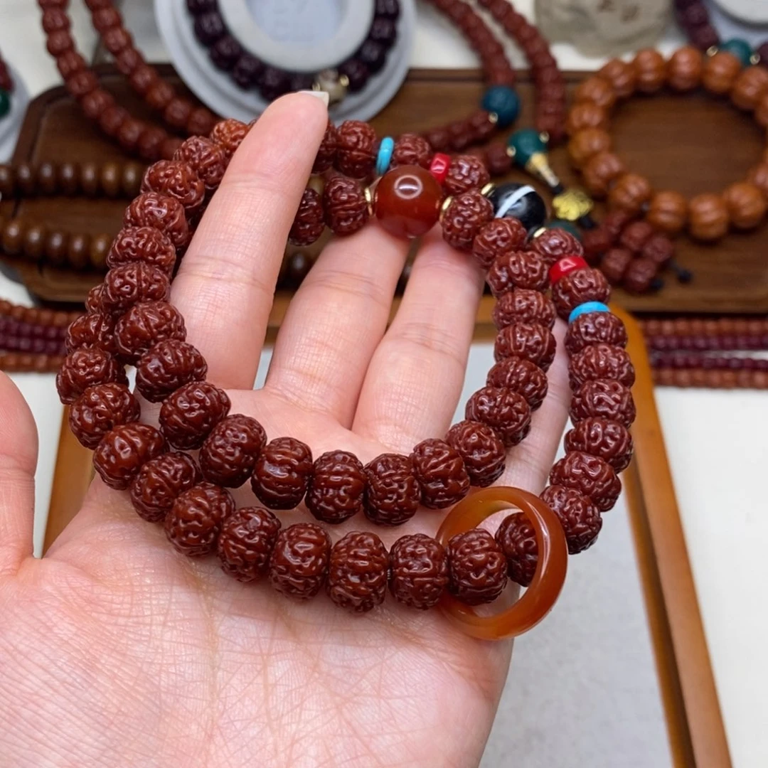 金刚菩提吊坠@****?6瓣树王双绕带跑环