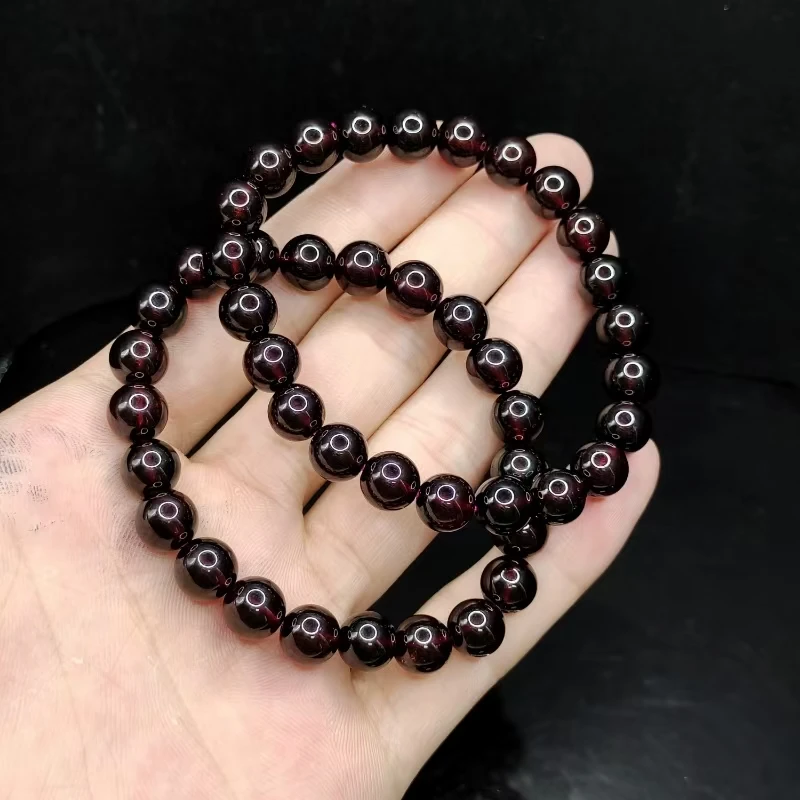 【老三珠宝】石榴石单圈手串Y5【多样性发其一】约8mm+