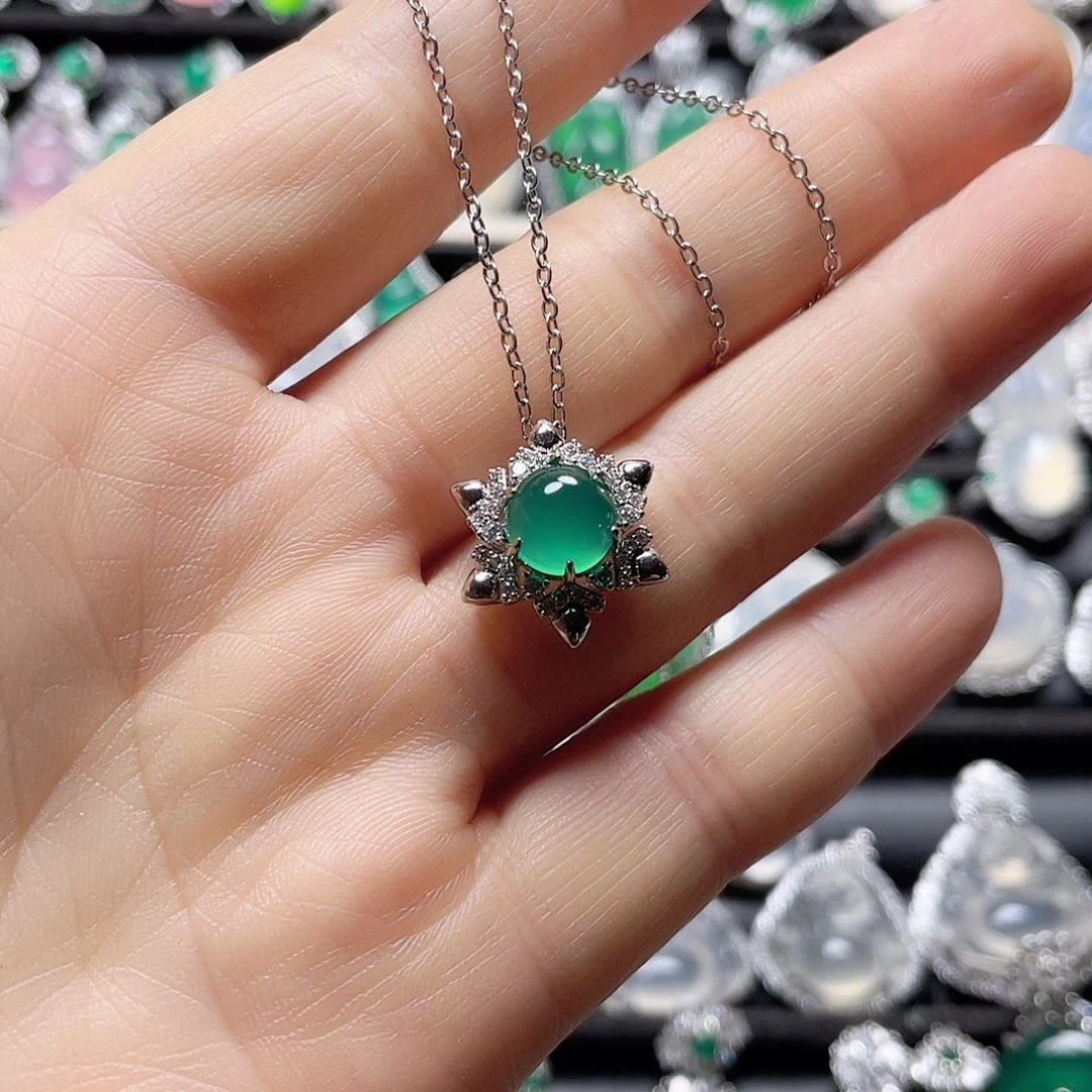 玛瑙/玉髓挂件吊坠合金