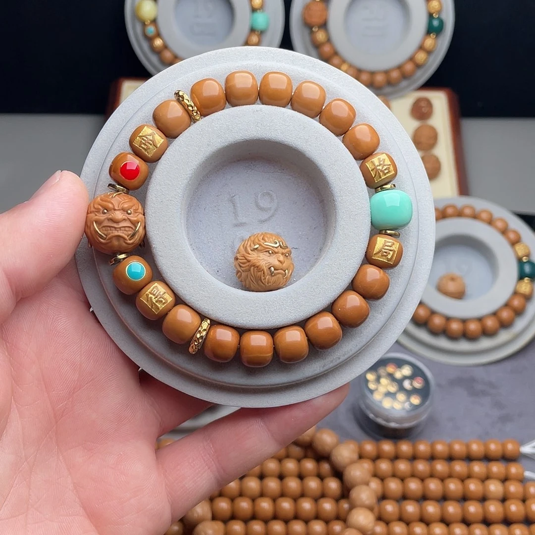 猴头核桃手串不***霍老型，全品精工