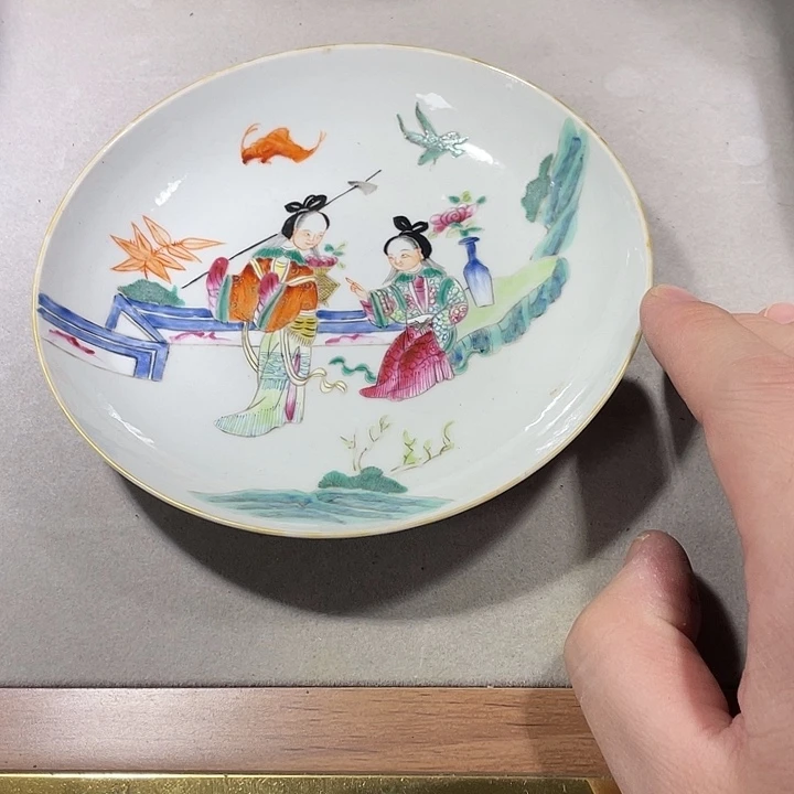 半***光瓷片精美雕刻精美