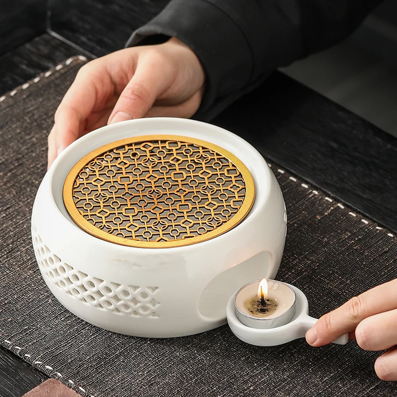 暖茶温茶炉花茶壶蜡烛煮茶炉陶瓷底座加热炉保温明火烤橘子煮茶器
