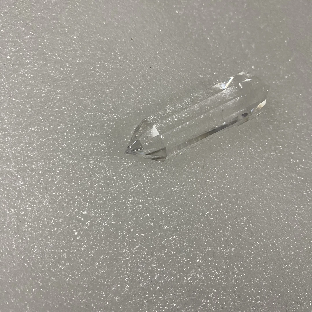 天然白水晶水晶柱十二面双尖水晶柱