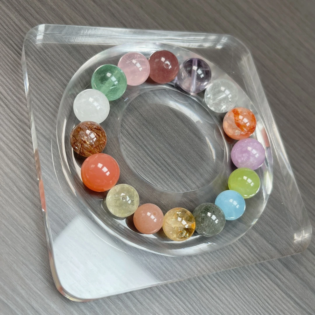 天然水晶高货散珠（对对碰）10-13mmDIY手作设计饰品