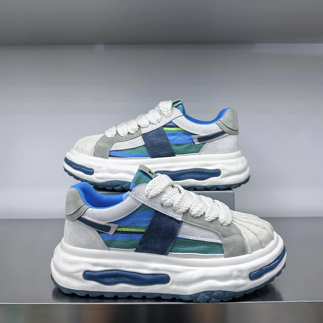 范西捷贝壳头春夏时尚拼色复古休闲低帮增高百搭男鞋运动鞋休闲鞋