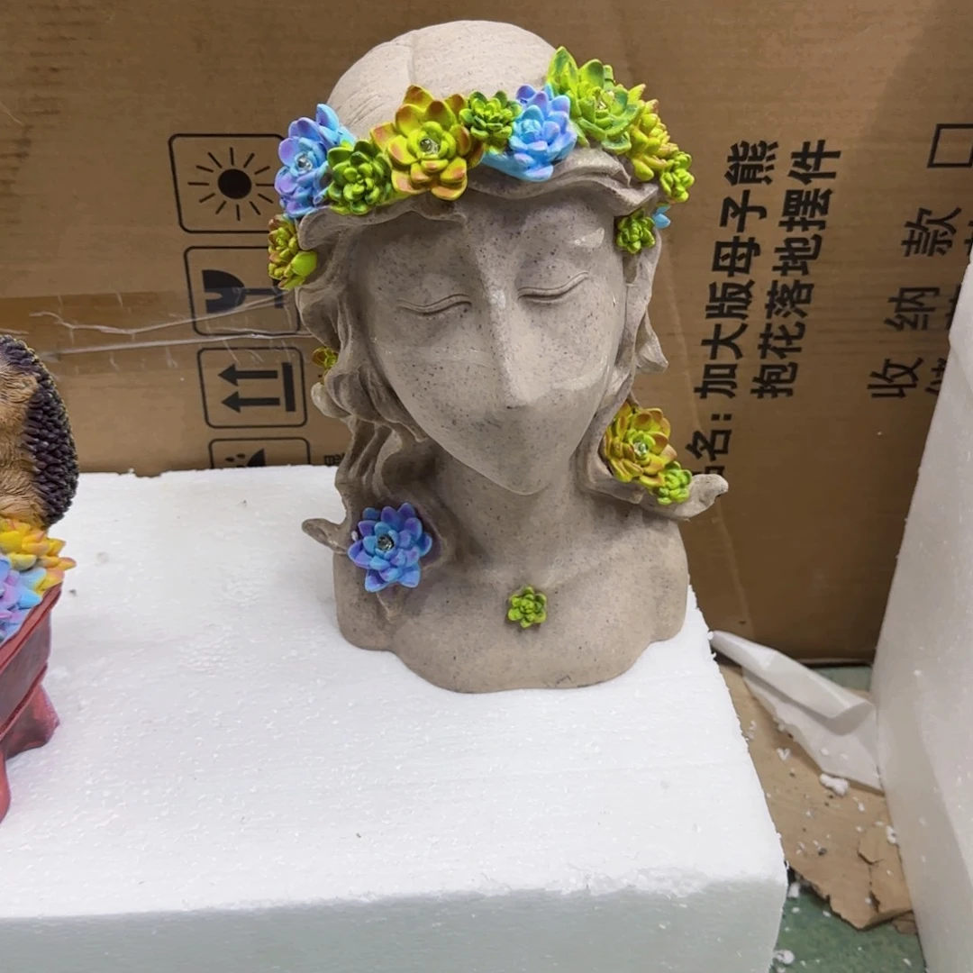 再****头树脂材质盆盆罐罐