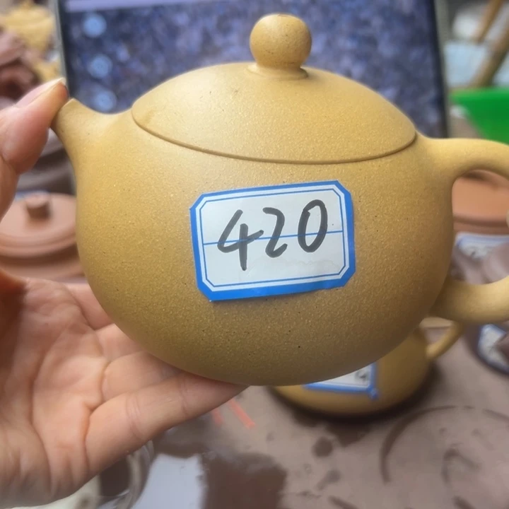 紫砂茶壶黄金段口松瑕疵420