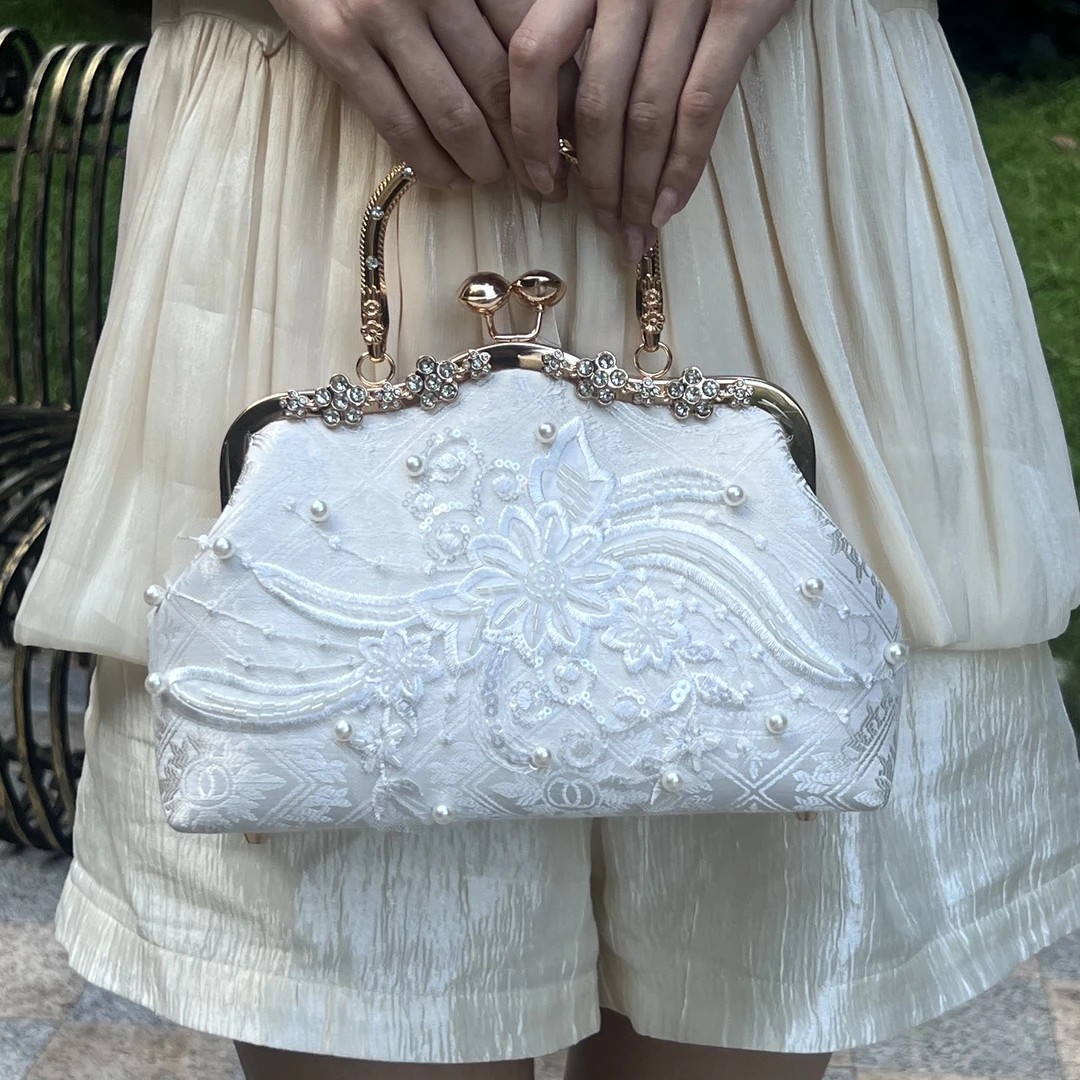 【初恋情人】新国风复古宴会气质优雅手拎名媛包单肩法式百搭