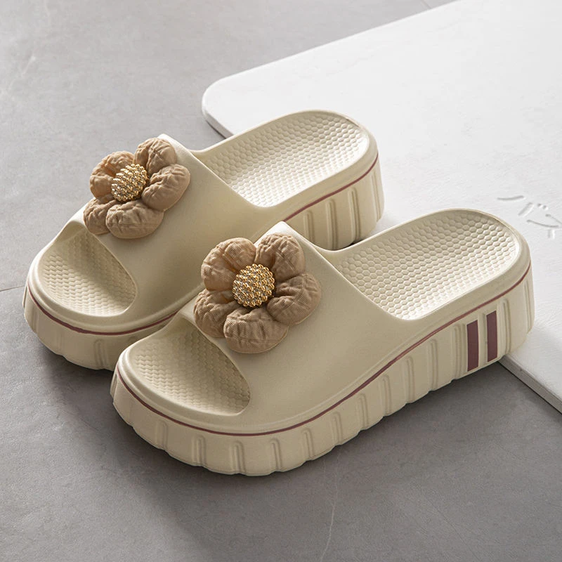 高颜值高跟凉拖鞋女夏季外穿厚底增高新款沙滩鞋防滑耐磨一字拖鞋