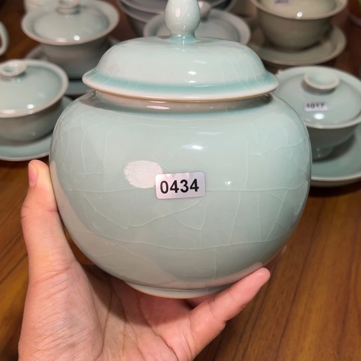 杯子0434茶仓，青鸾汝瓷原矿釉