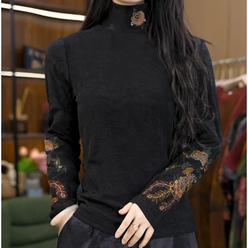 5088-34新款女士长袖打底小衫上衣