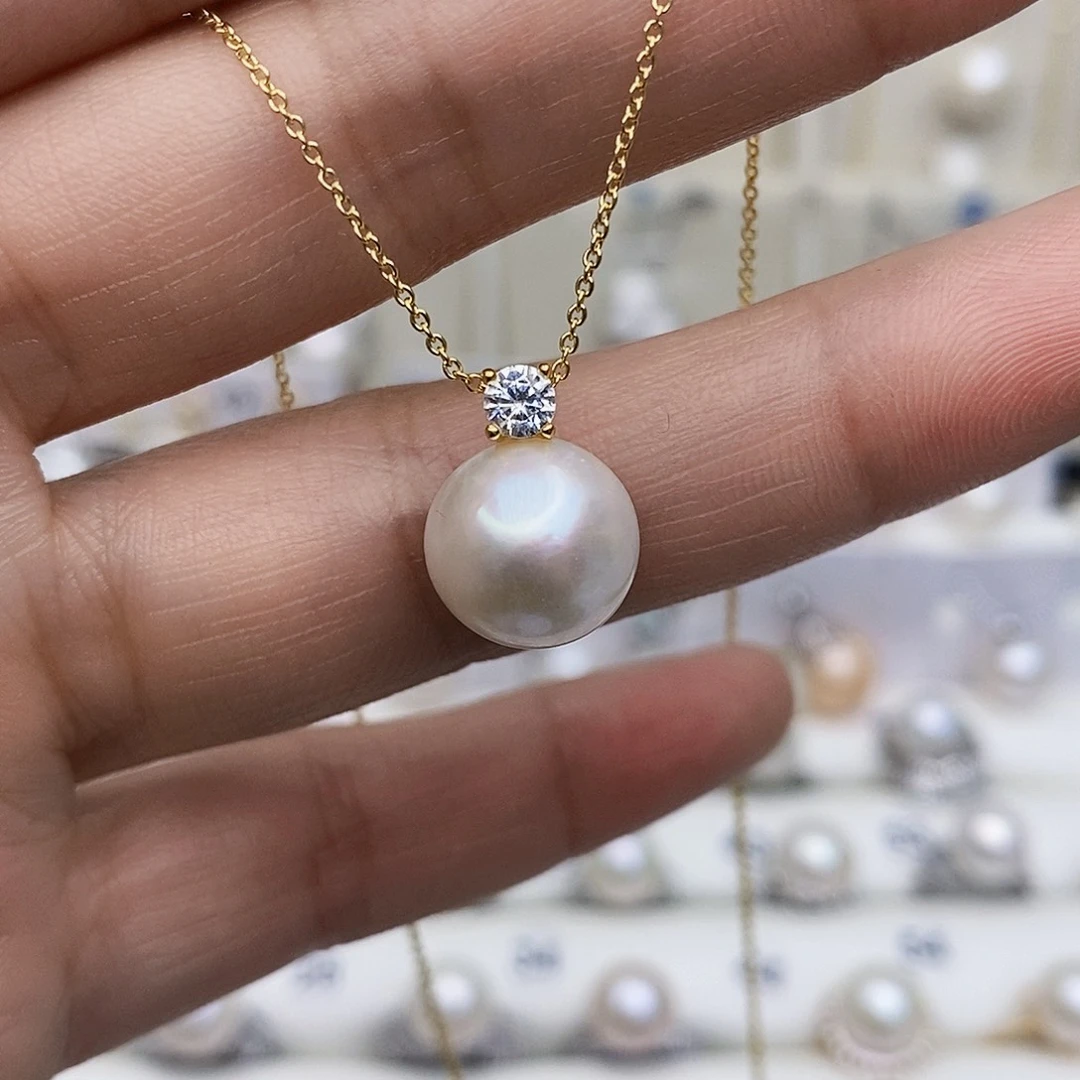 淡水珍珠颈饰银S925镶嵌