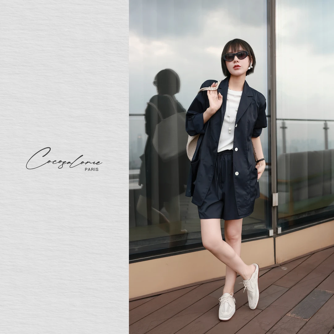 韩彬彬"防蚊西服"夏季设计师轻薄亲肤中长款艾草防蚊西服659M-10