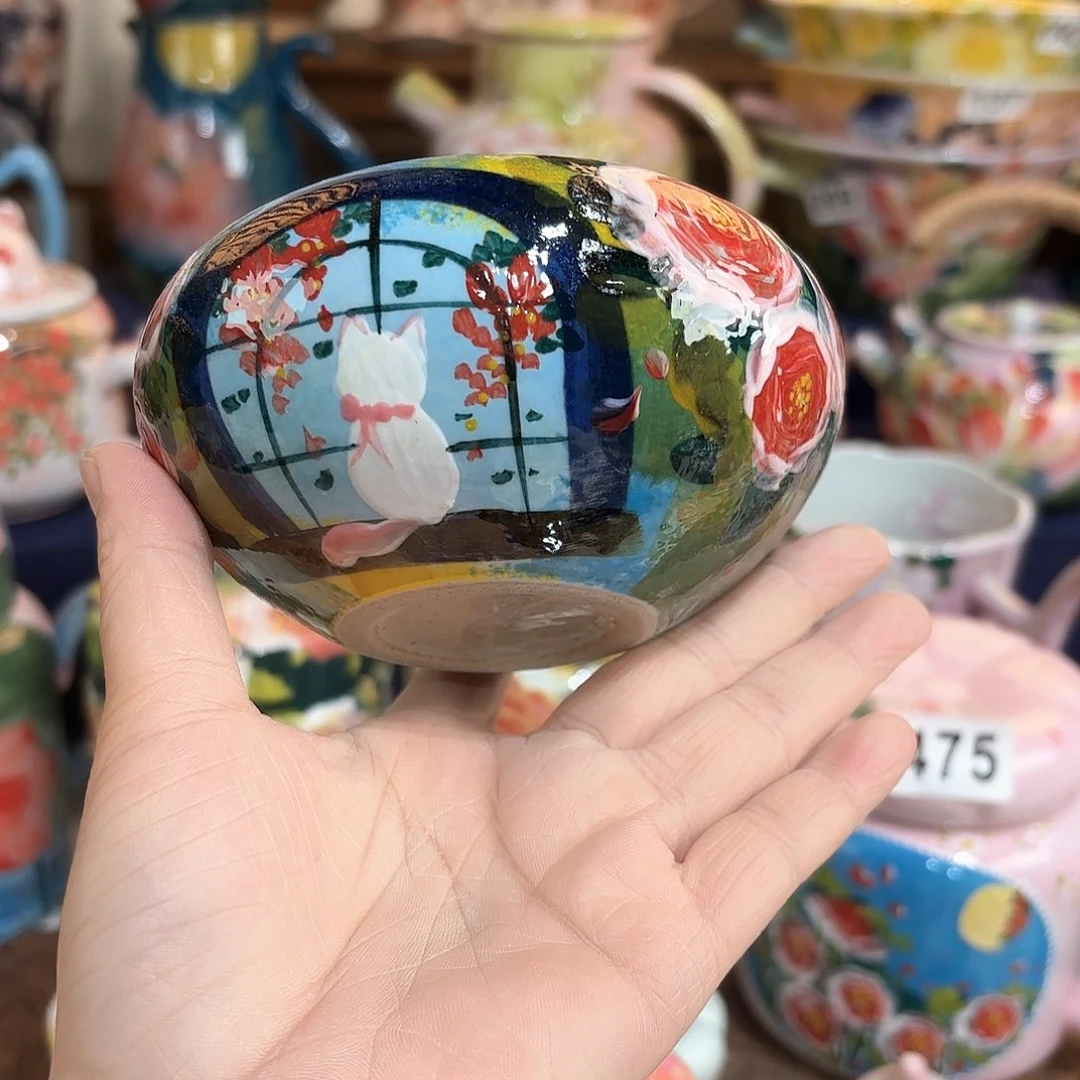 景德镇手绘高温釉下彩陶瓷茶具