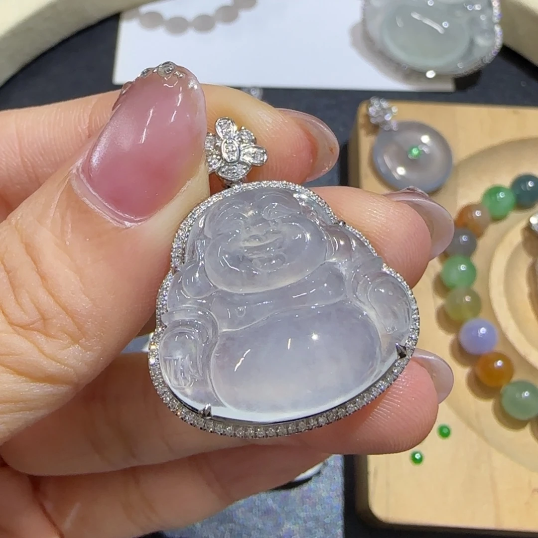 翡翠18K金镶嵌颈饰精品