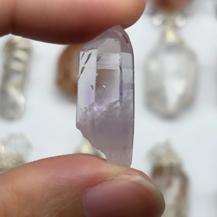 未镶嵌颈饰水晶冰雪紫闪27mm