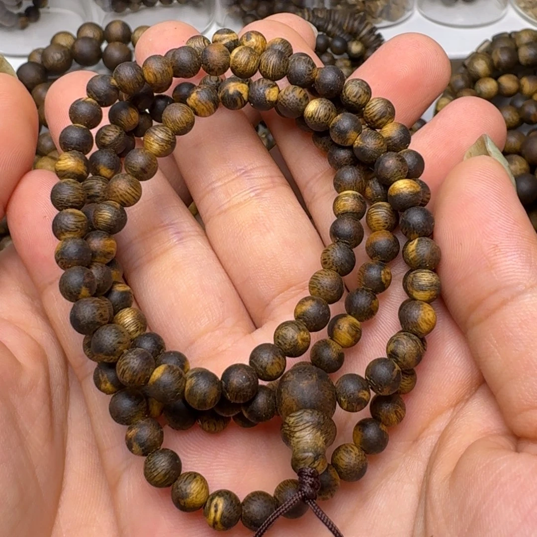 手串沉香05白棋留疤多圈手串