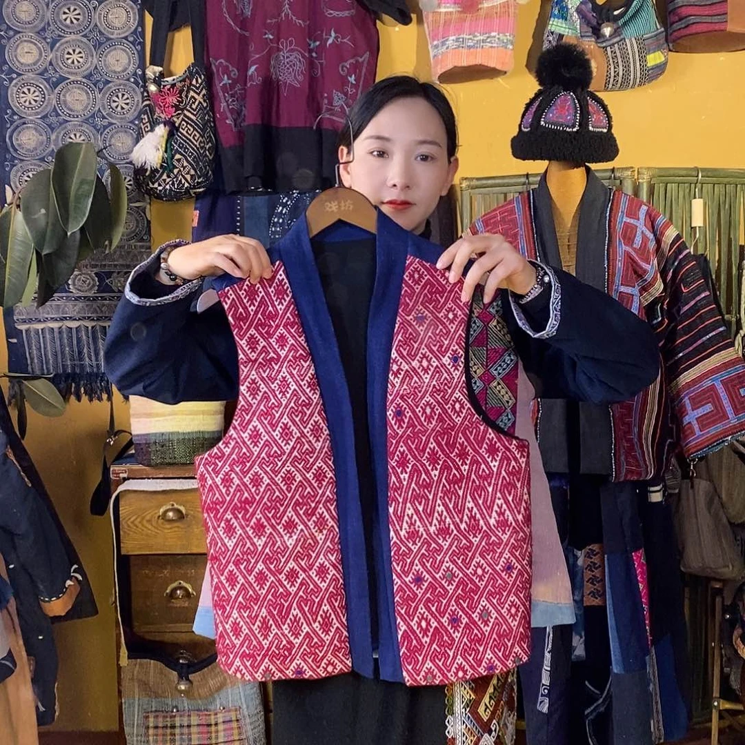 织绣手工制作马甲