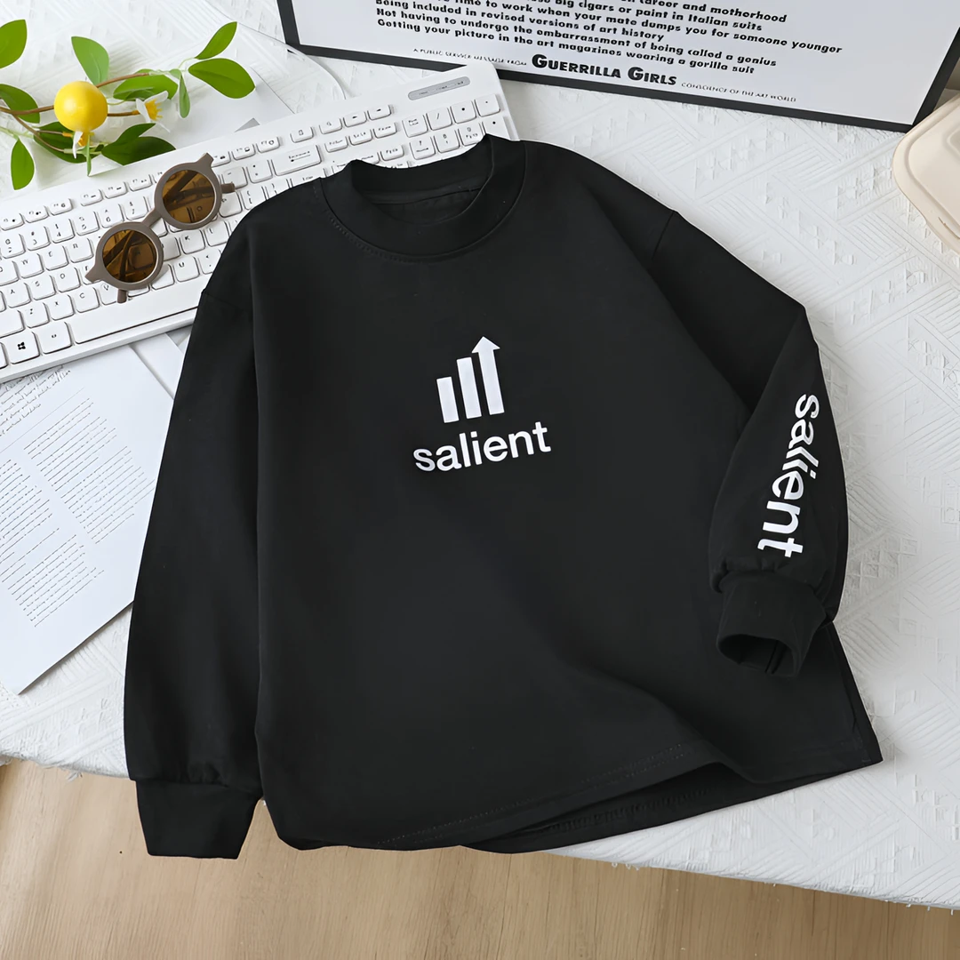 儿童春秋韩版酷帅卫衣长袖圆领套头中大童上衣2025男童秋上新