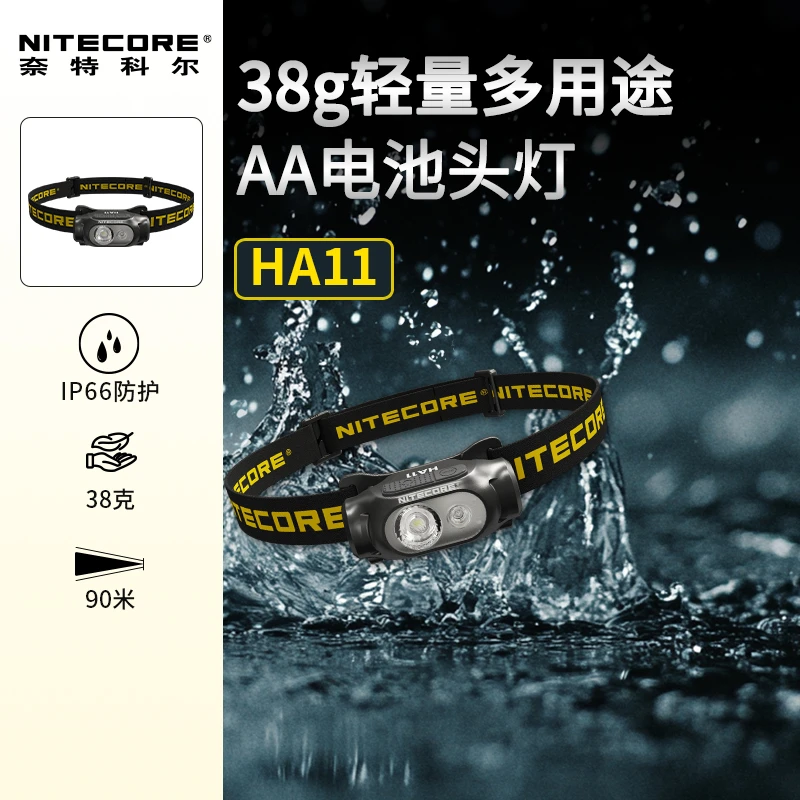 NITECORE/奈特科尔HA11 2024多用途便携轻量头灯户外登山头灯小巧
