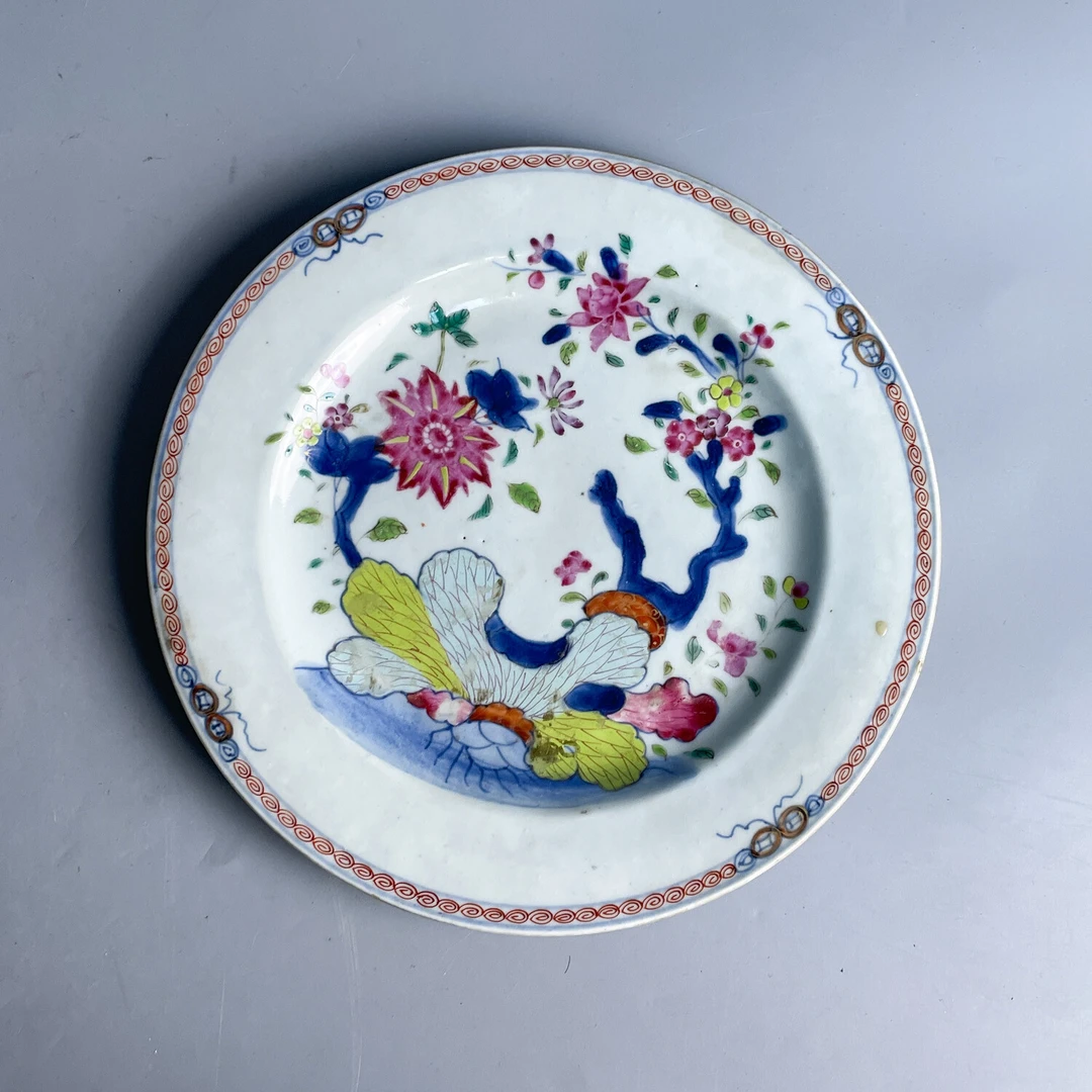 M25IR008979 - 清乾隆青花粉彩虞美人盘