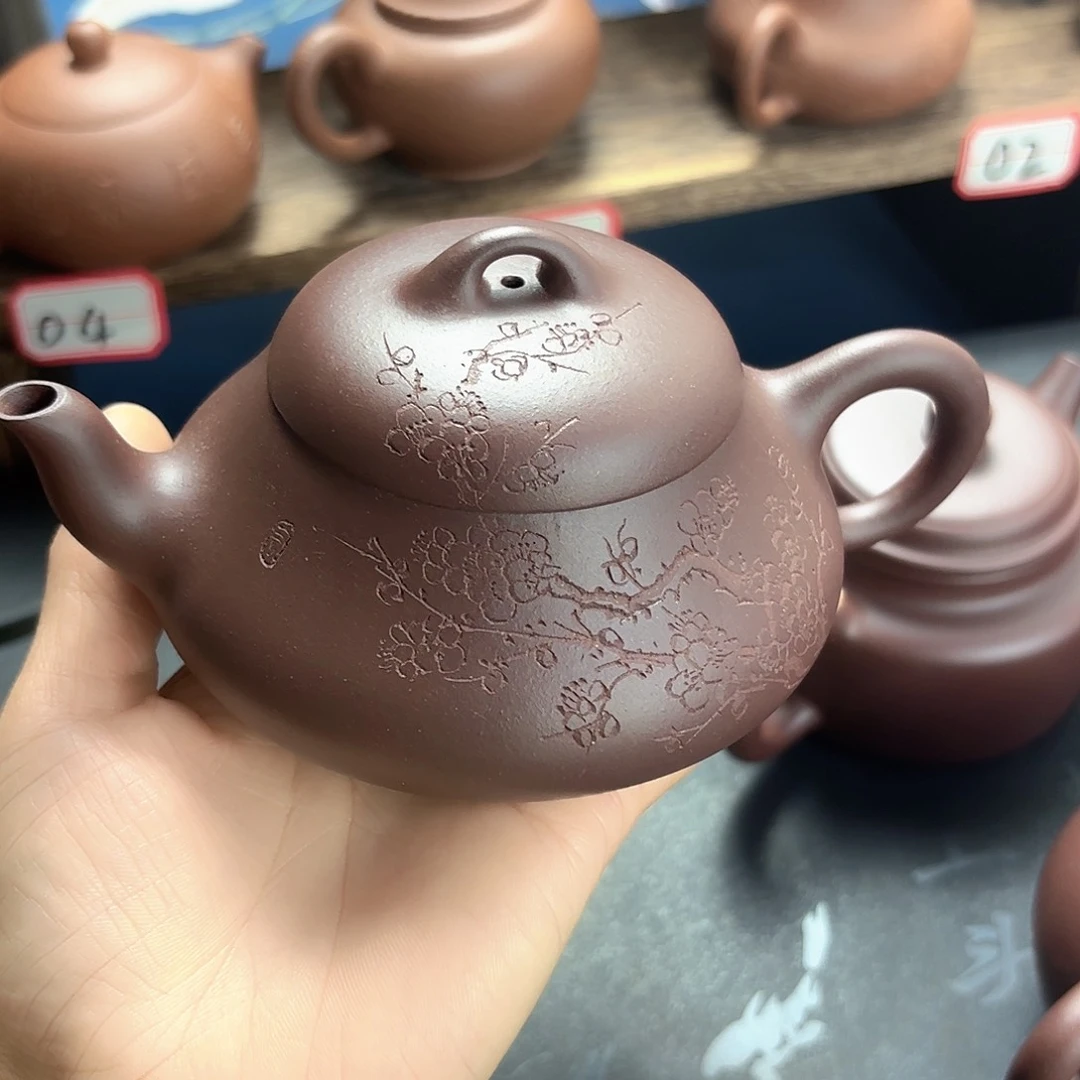 茶壶紫砂天青紫泥汉唐石瓢230 C C