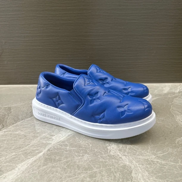 未使用 LouisVuitton/路易威登 蓝色老花满印一脚蹬 39-41码