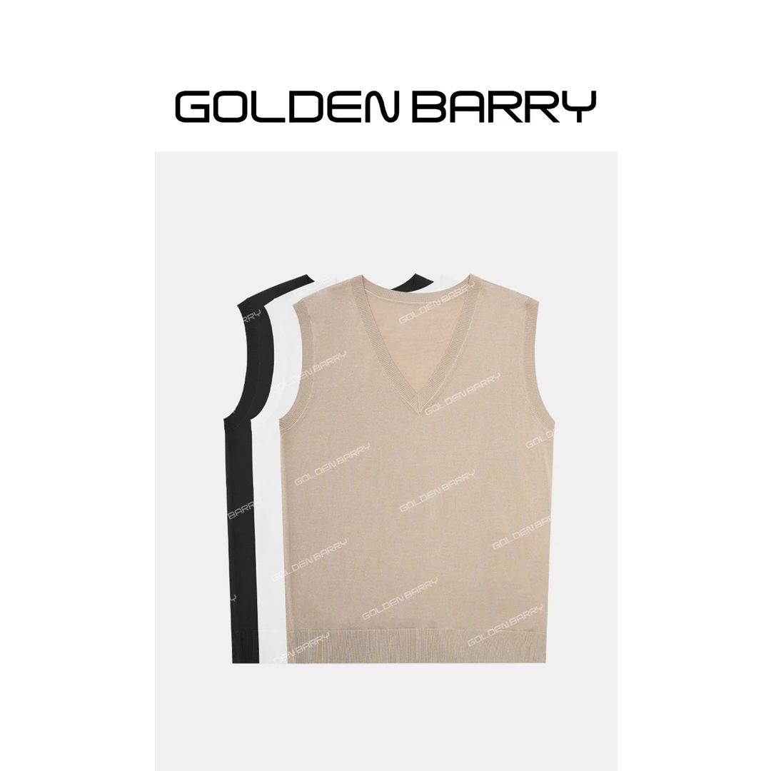 GOLDENBARRY|232112气质V领羊毛背心