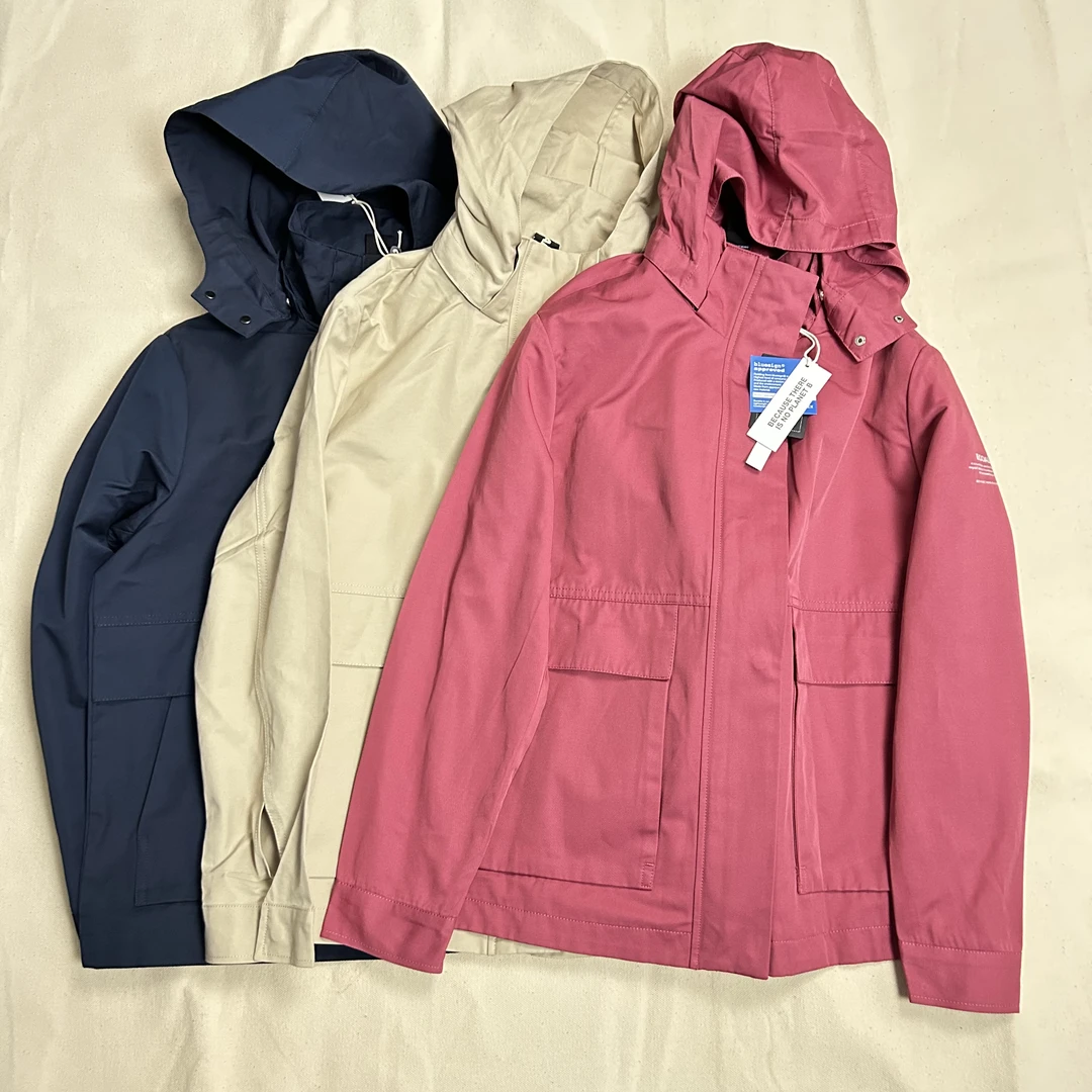 纯原立领连帽暗门襟拉链简约风女款休闲夹克！