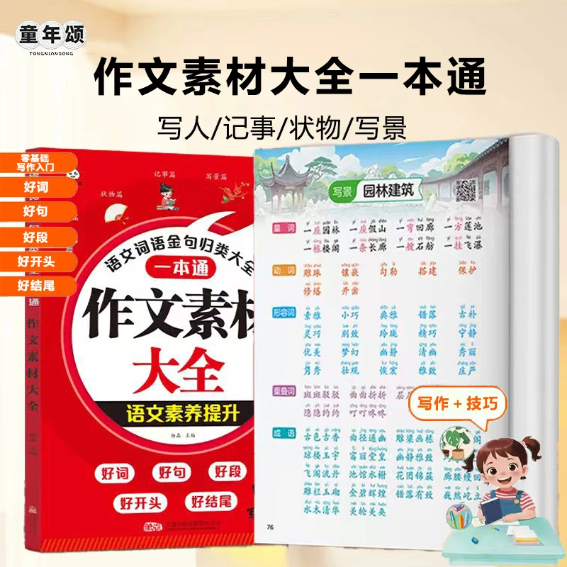 童年颂【作文素材一本通】好开头+好过程+好结尾好词好句零基础入门