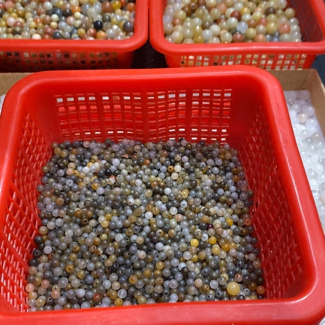 未镶嵌手串石英质玉卡4圆珠1600粒