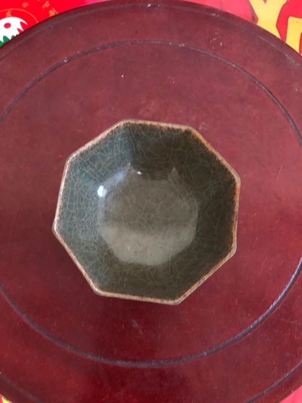 龙泉小梅窑八方杯