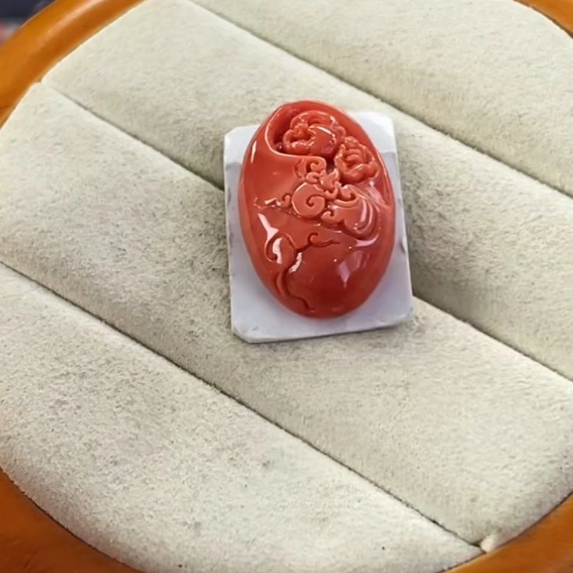 天然宝石红珊瑚佛公