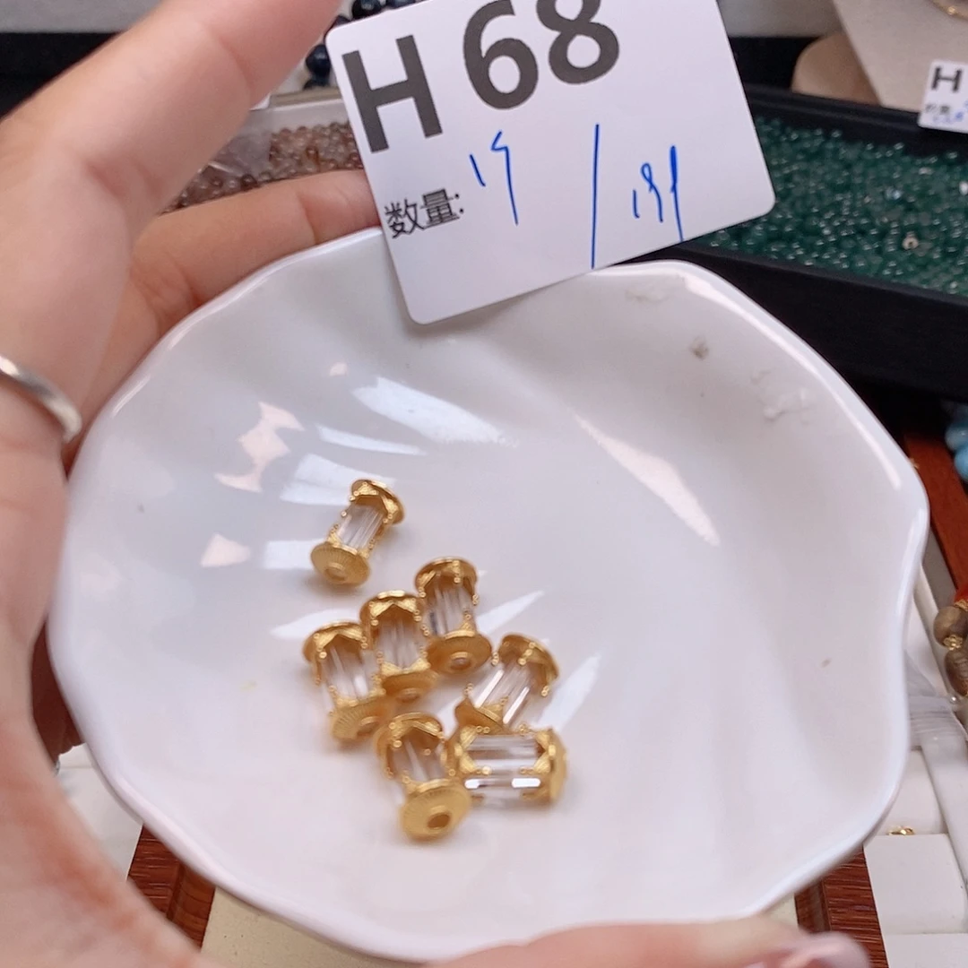 水晶珠宝半成品银S925镶嵌H68