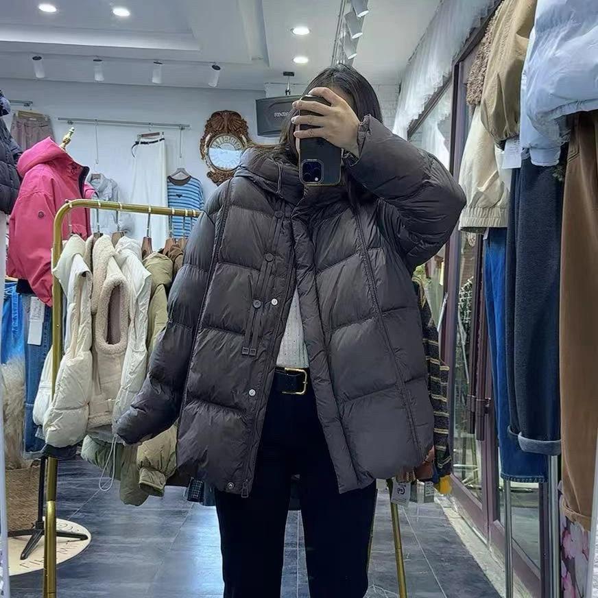 冬季新品韩版宽松中款洋气大气高档轻奢羽绒服女棉衣学院风棉服潮