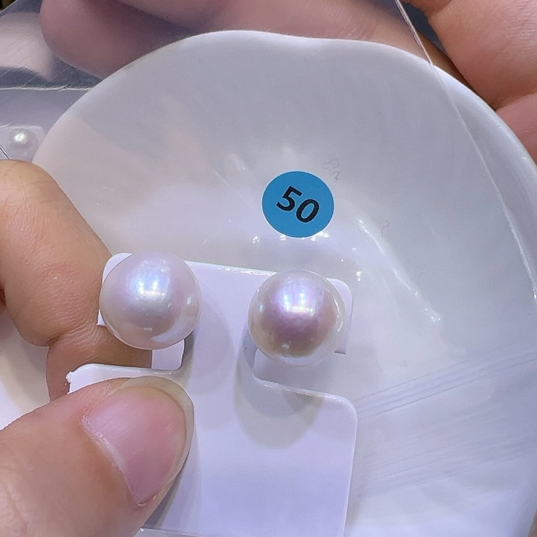 银S925镶嵌耳饰淡水珍珠