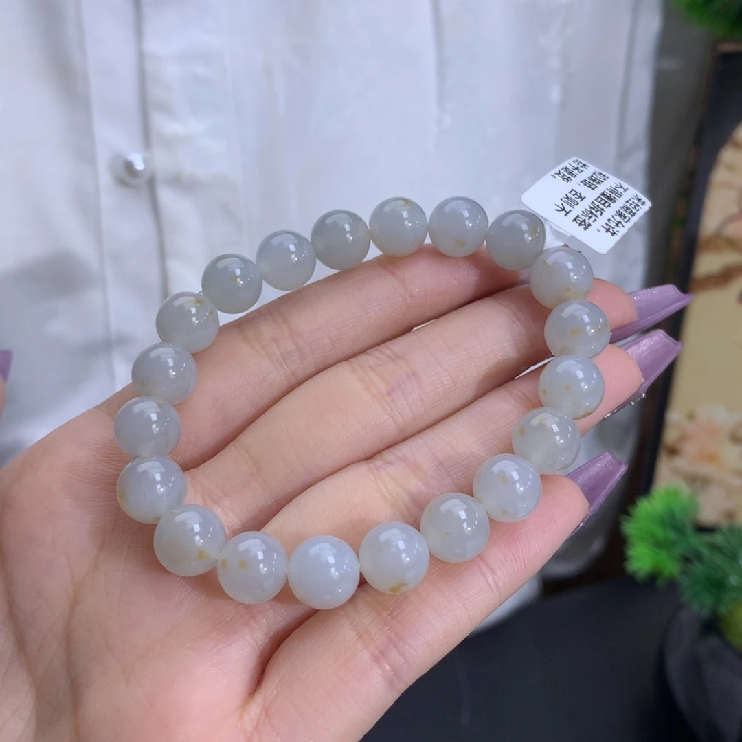 翡翠手链未镶嵌卡9.0冰胶桂花糕