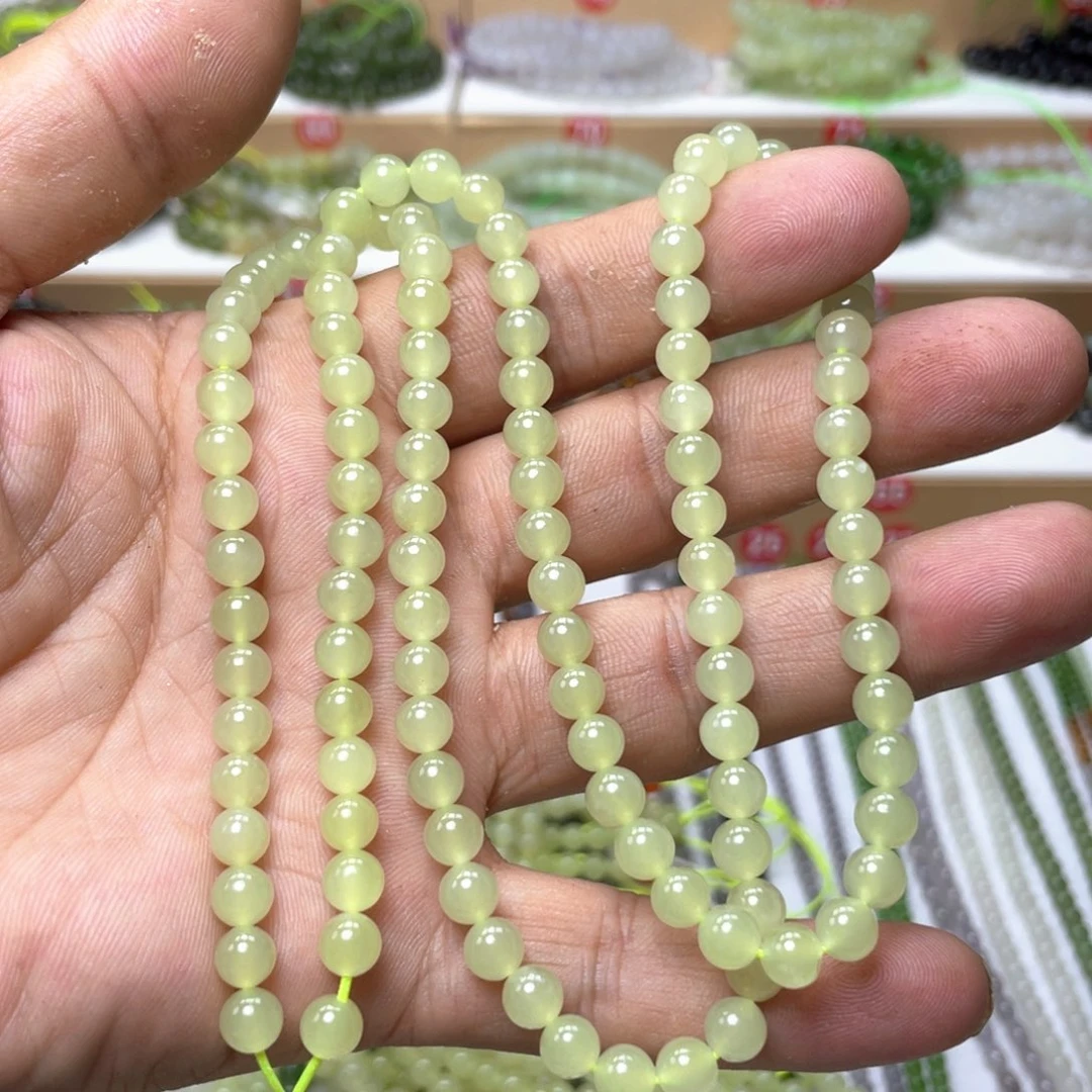 七***卜和田玉未镶嵌颈饰6mm