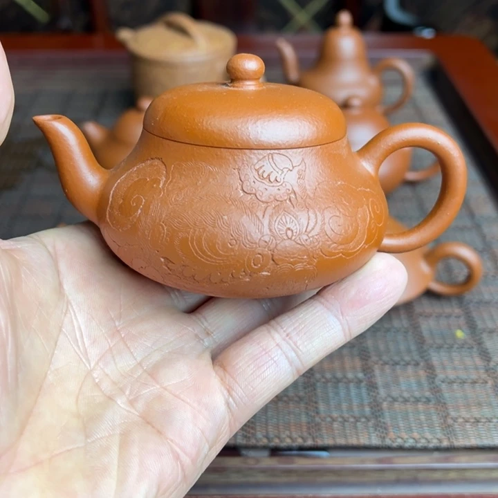 茶壶紫砂黄龙山朱泥、生砂半手工