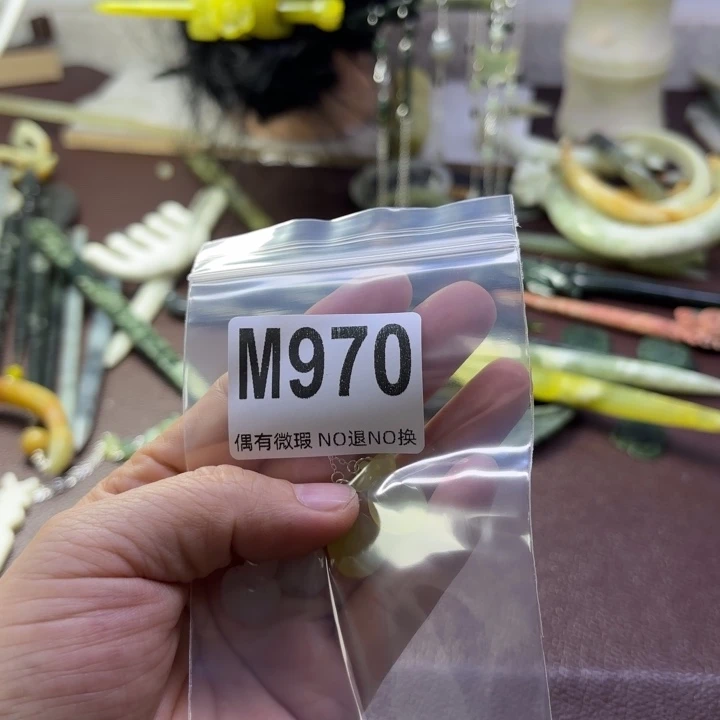 蛇纹石玉发饰合金倚***落