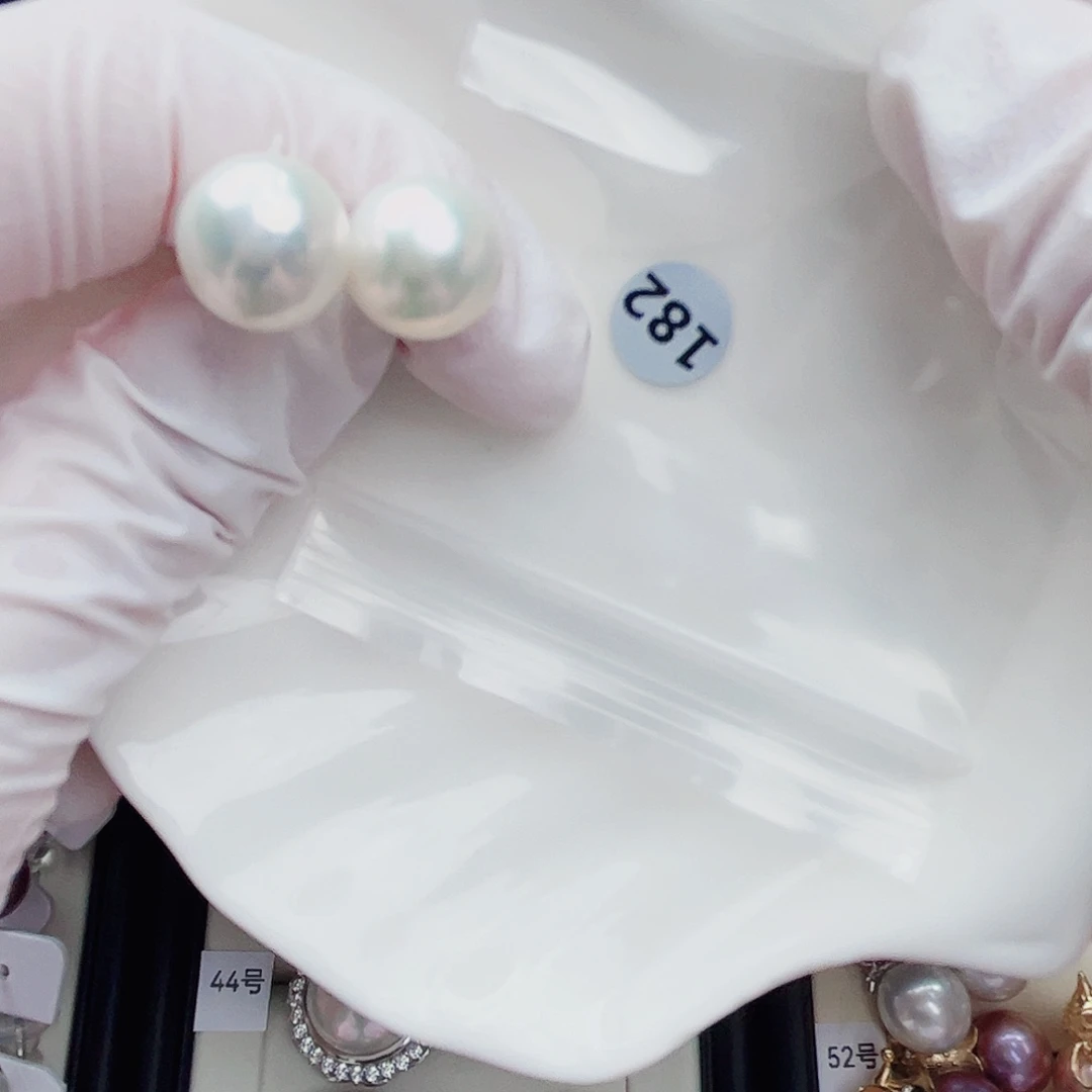 银S925镶嵌淡水珍珠耳饰