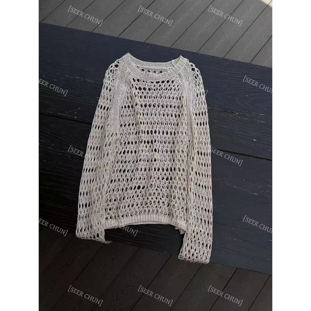 【纯纯女装】SEER CHUN高品质慵懒镂空防晒上衣 52039