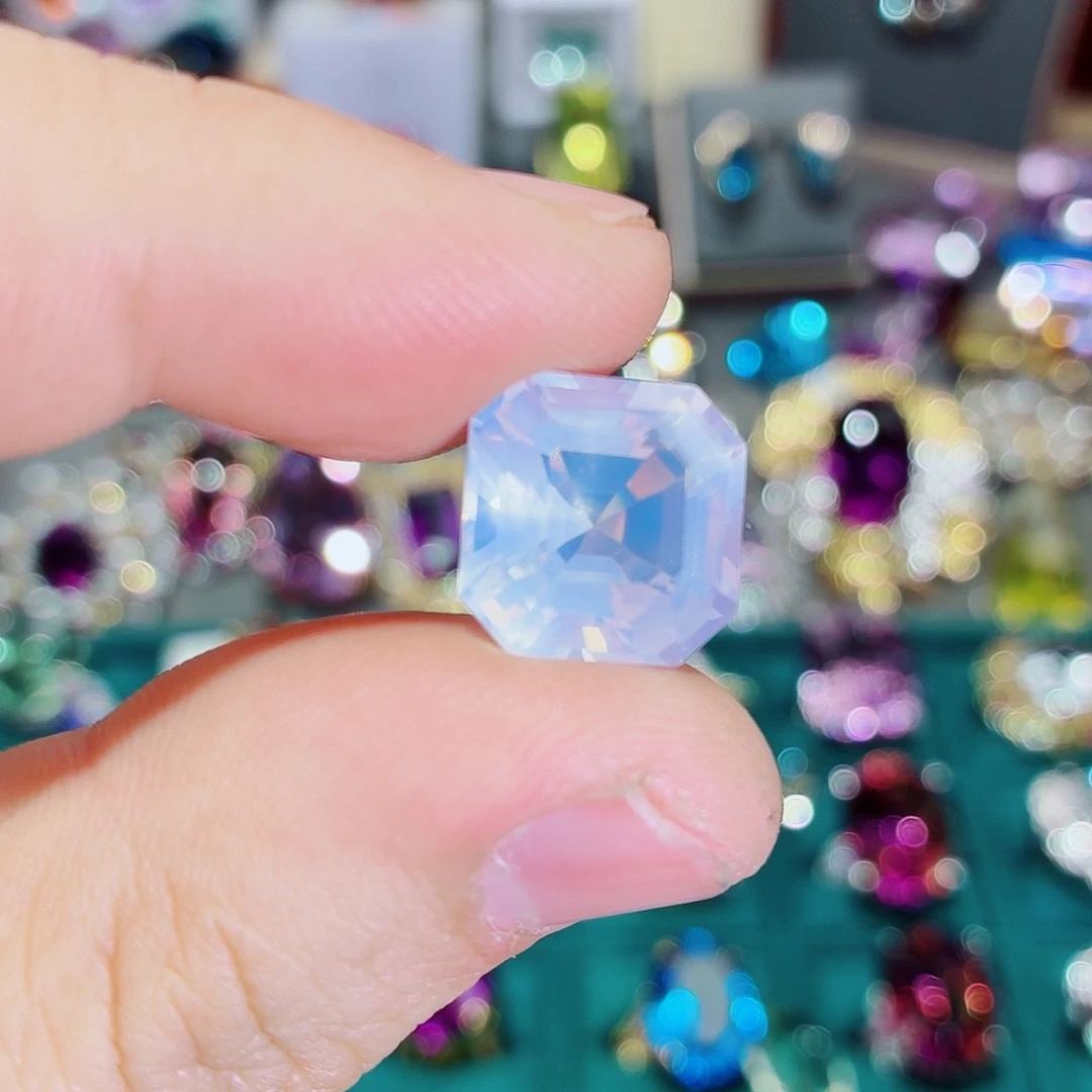 小***子未镶嵌戒指水晶方形