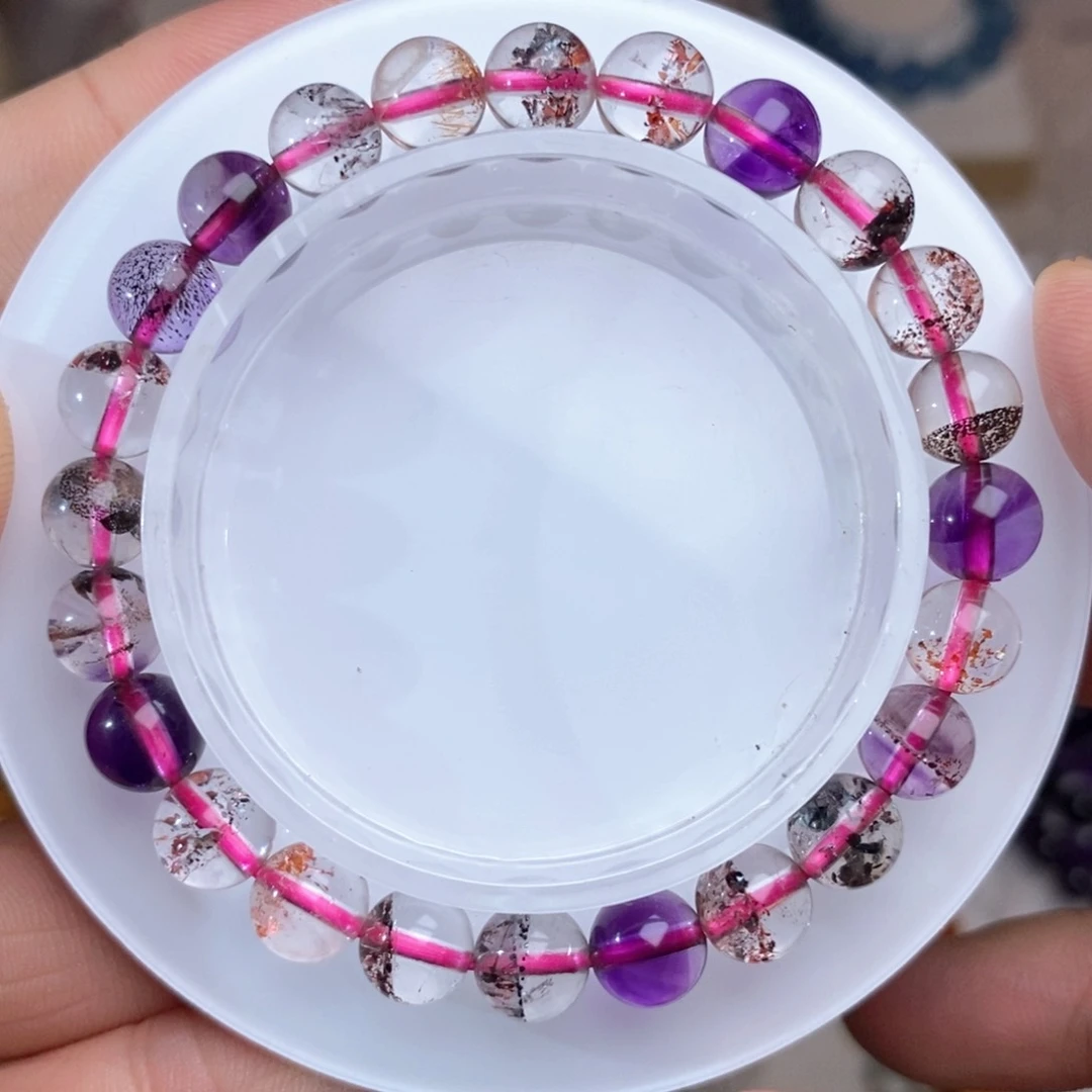 水晶手链未镶嵌彩超七7.6mm