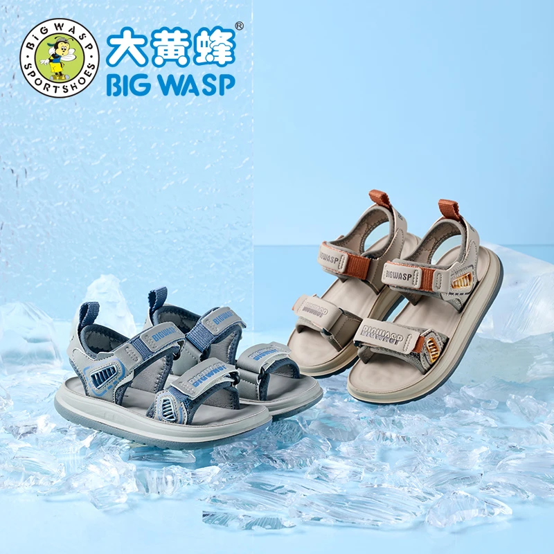 大黄蜂童鞋男童凉鞋2025夏新款中大童防滑男孩舒适露趾儿童沙滩鞋