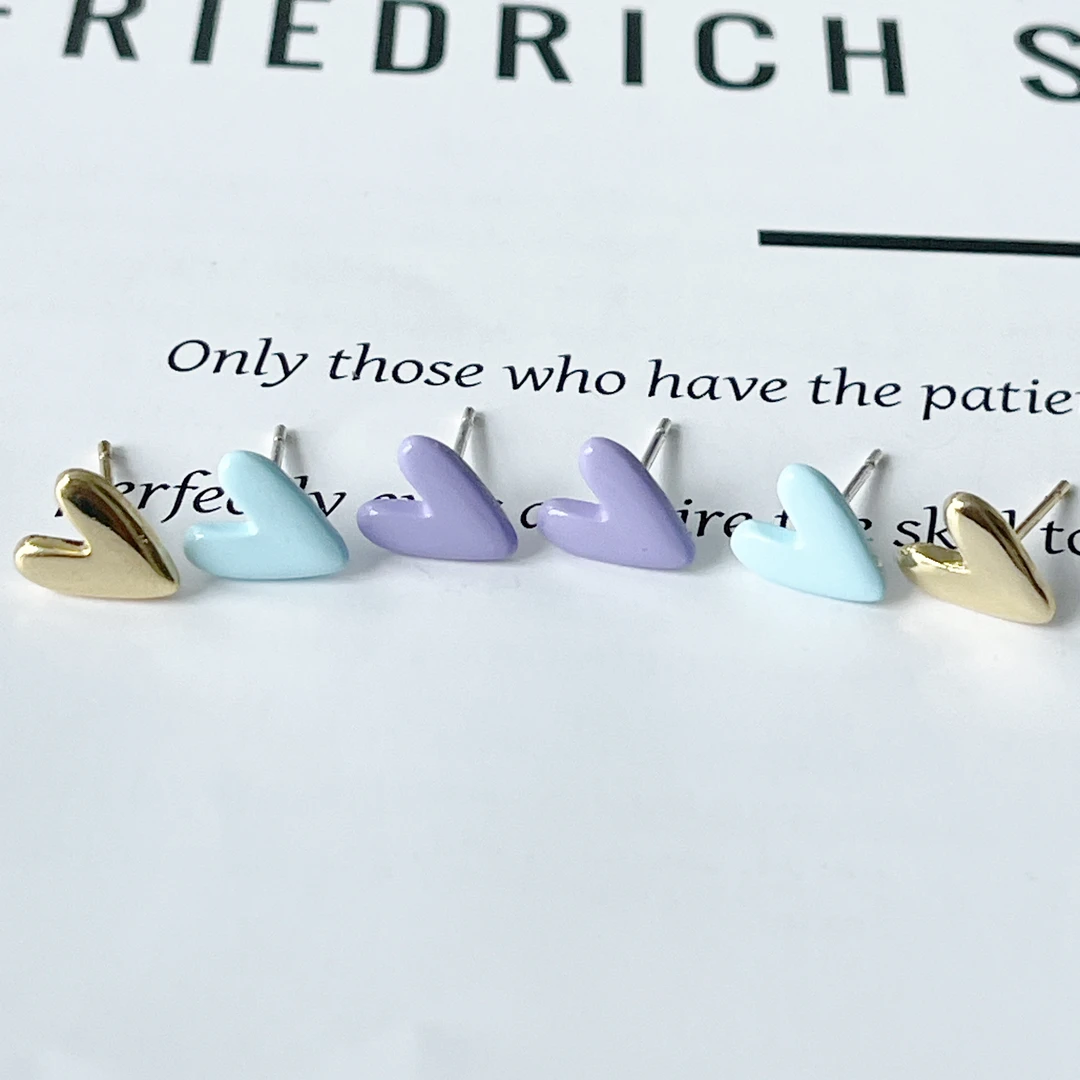 铜合金耳饰 芽怼怼(高高) 耳钉 4249 六个一组